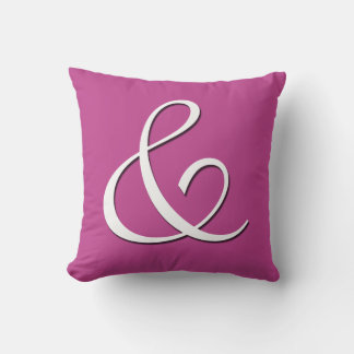Decorativo Monograma de letra inicial Ampersand - cojín