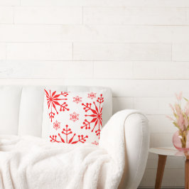 Decorativo Navidades Cojín estilo copo de nieve.