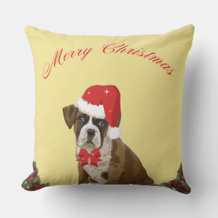 Decorativo Navidades de perro de Boxer adoran Cojín decorativ