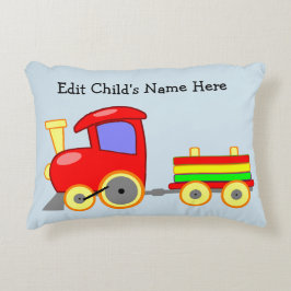 Decorativo Nombre de edición del cojín del motor del tren roj