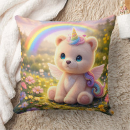 Decorativo Osito de peluche de unicornio cojín de lujo