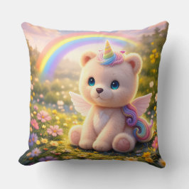 Decorativo Osito de peluche de unicornio cojín de lujo