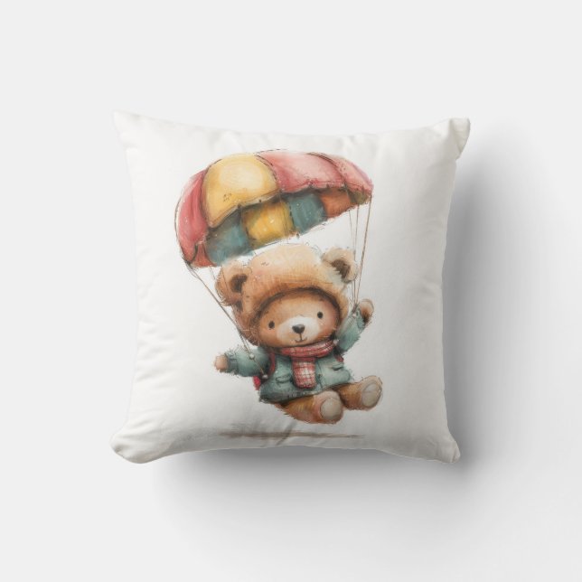 Decorativo Oso De Teddy Personalizado Con Cojín De Paracaídas (Anverso)