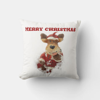 Decorativo Oso Santa En El Cojín De La Nieve