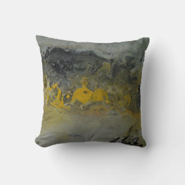 Decorativo Paisaje abstracto en el amarillo - Cojín