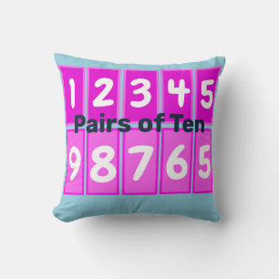 Decorativo Pares de cojín de colores de las diez para la deco