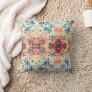 Decorativo Patrón de copos de nieve antiguos - Cojín decorati