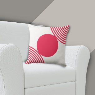 Decorativo Patrón de cuentas en rosa y blanco - Cojín decorat