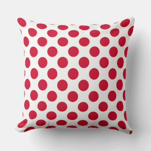 Decorativo Personalizado Cherry Red Polka Dot Cojín decorativ