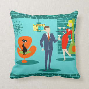 Decorativo Personalizado de edad del espacio retro Cojín dec