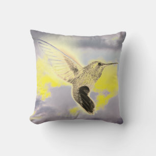 Decorativo PERSONALIZADO HUMMINGBIRD FLYING COTTON Cojín deco
