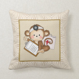 Decorativo Personalizado Médica Monkey Diversión Cojín decora