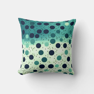 Decorativo Pilar de punto de Polka y cojín con colores vibran