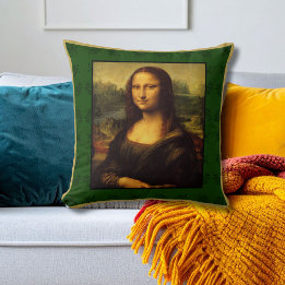 Decorativo Pillow de la Mona Lisa - Cojín de lanzamiento de p