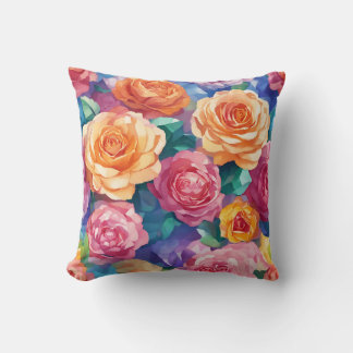 Decorativo "Placer Rosa vibrante: Colorido diseño de Cojín de