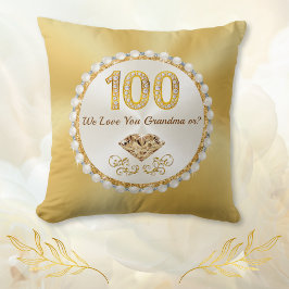 Decorativo Precioso, cojín para cumpleaños número 100, cumple