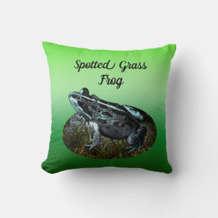 Decorativo Rana de hierba manchada, cojín 