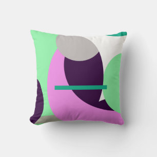 Decorativo Resumen Art Purple Turquoise Cushion Cojín decorat