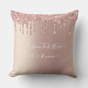Decorativo Rosa Purpurina dorado Personalizado de Cojín decor