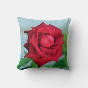 Decorativo Rosa roja Cojín floral romántico