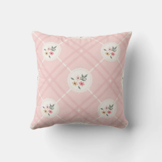 Decorativo Rosa, verde y amarillo claro, cojín de cottage cor
