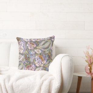 Decorativo Rosas musulmanes modernos y deja el Cojín decorati
