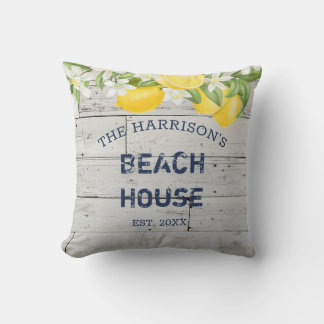 Decorativo Rústica familia Lemons Nombre Porch Cojín decorati