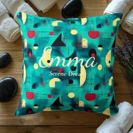 Decorativo Sereno Sueño – Cojín de Acento Geométrico Azul Ver