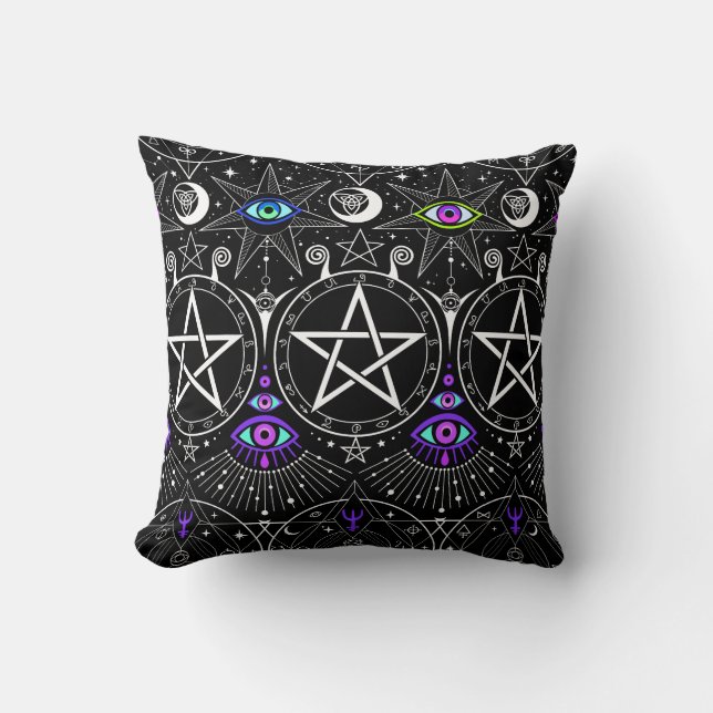 Decorativo Símbolos esotéricos Cojín (Anverso)