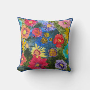 Decorativo Sinfonía floral de color cojín de 16x16