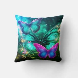Decorativo Sofá cama silla cojín lanzable WOW Mariposa verde