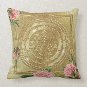 Decorativo SRI YANTRA y el aroma de los Rosas - Cojín decorat