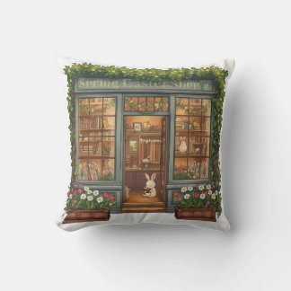 Decorativo Tienda de Pascua de primavera con cojín de conejit