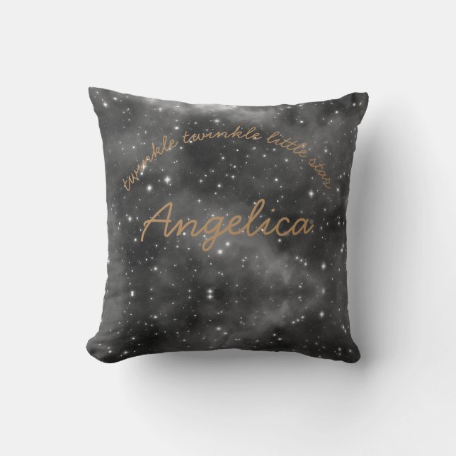 Decorativo Twinkle twinkle pequeñas estrellas cojín personali (Anverso)