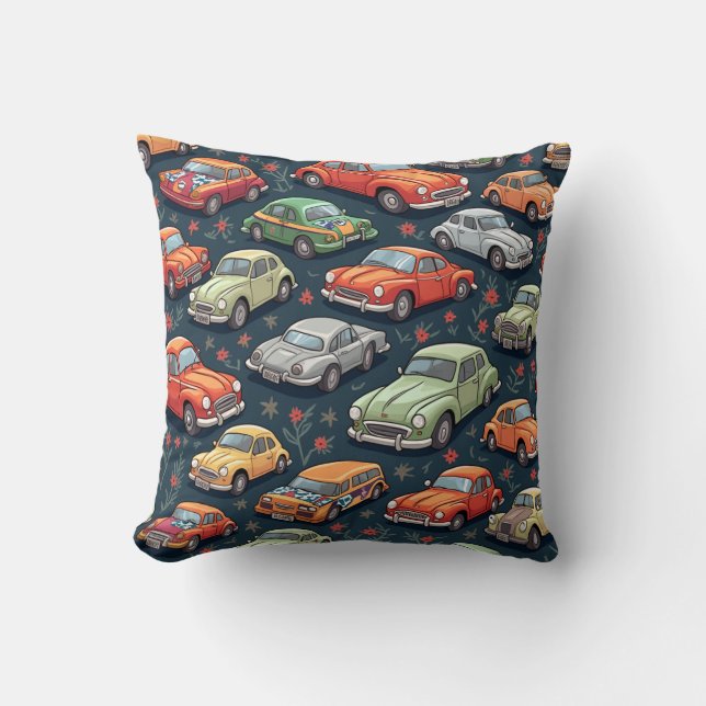 Decorativo Un cojín con coches bonitos (Anverso)