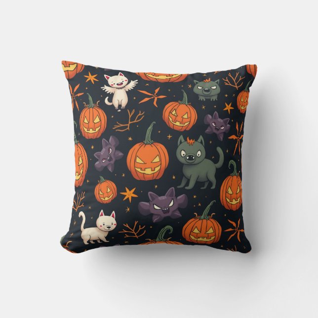 Decorativo Un lindo cojín de Halloween (Anverso)