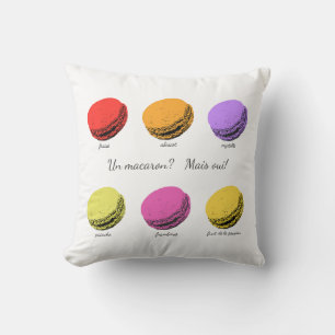 Decorativo ¿Un macaron? ¡Mais oui! Cojín