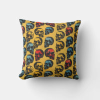 Urban Art Skull Pillow Design, Cojín B46