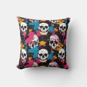 Decorativo Urban Art Skull Pillow Design, Cojín B47