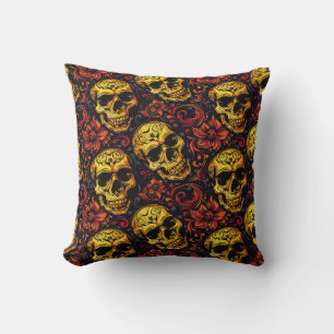 Decorativo Urban Art Skull Pillow Design, Cojín B48