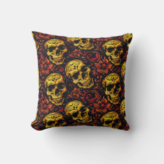 Decorativo Urban Art Skull Pillow Design, Cojín B48