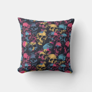 Decorativo Urban Art Skull Pillow Design, Cojín B49