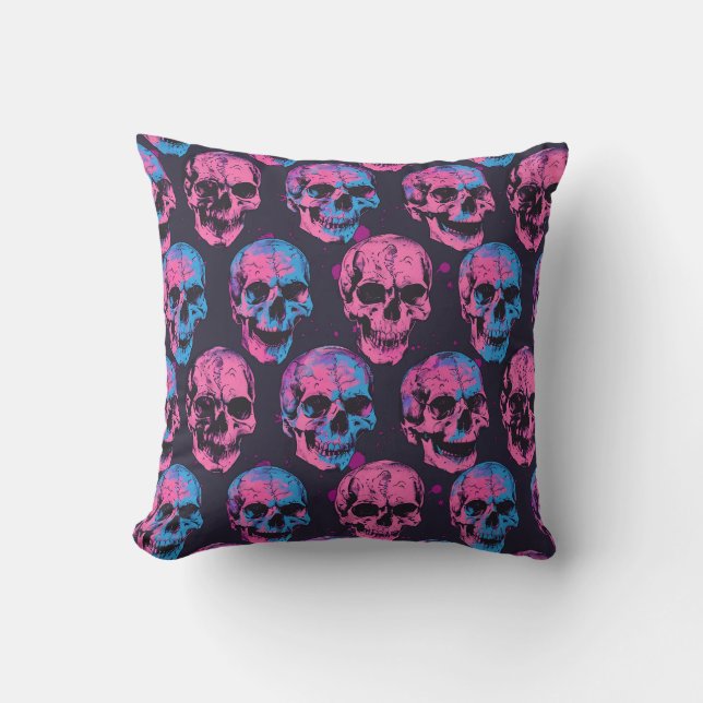 Decorativo Urban Art Skull Pillow Design, Cojín B52 (Anverso)