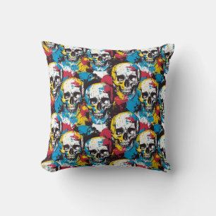 Decorativo Urban Art Skull Pillow Design, Cojín B53