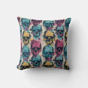 Decorativo Urban Art Skull Pillow Design, Cojín B57