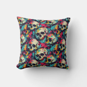Decorativo Urban Art Skull Pillow Design, Cojín B73