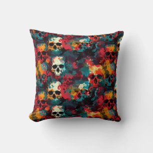 Decorativo Urban Art Skull Pillow Design, Cojín B82