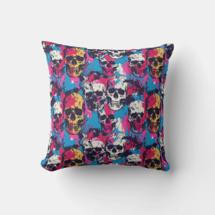 Decorativo Urban Art Skull Pillow Design, Cojín B91