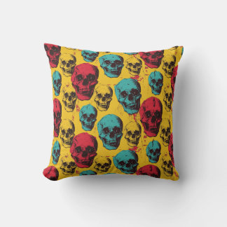 Decorativo Urban Art Skull Pillow Design, Cojín C38