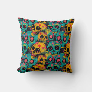 Decorativo Urban Art Skull Pillow Design, Cojín C41